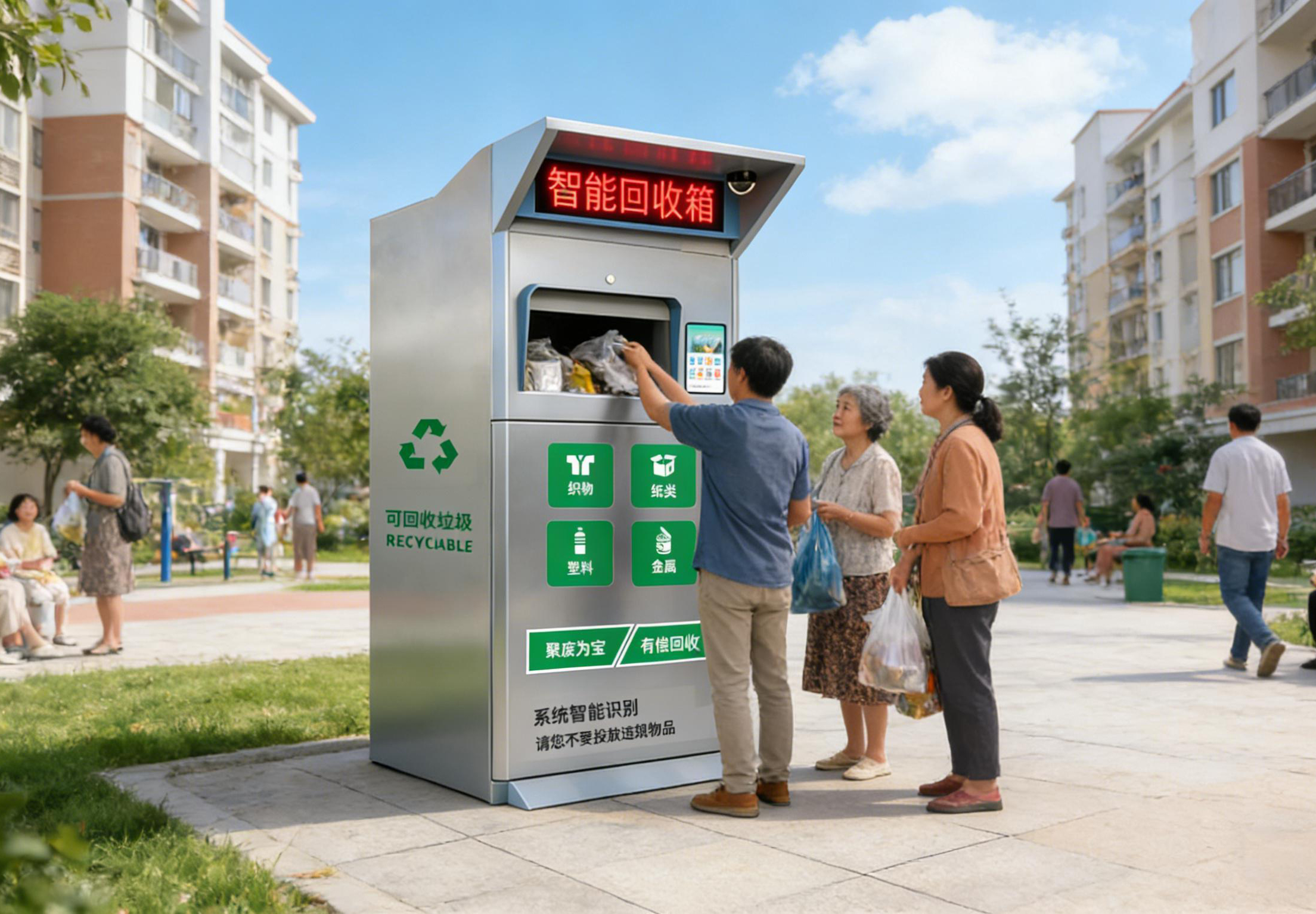 智回收智能回收箱破解社区管理难题，助力无废小区建设落地