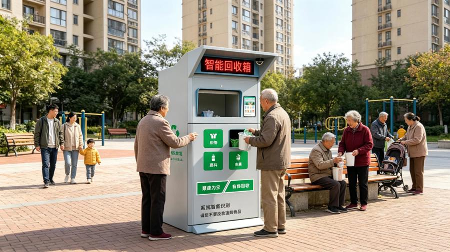 青蓝回收智能回收箱，重构便民绿色回收新体验
