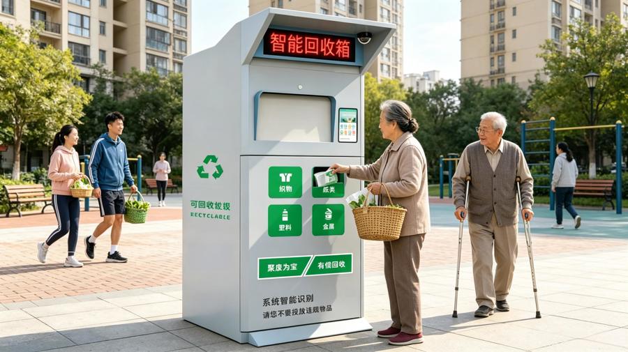 青蓝回收智能回收箱：政企协同赋能绿色治理，助力无废城市与文明创建高质量落地