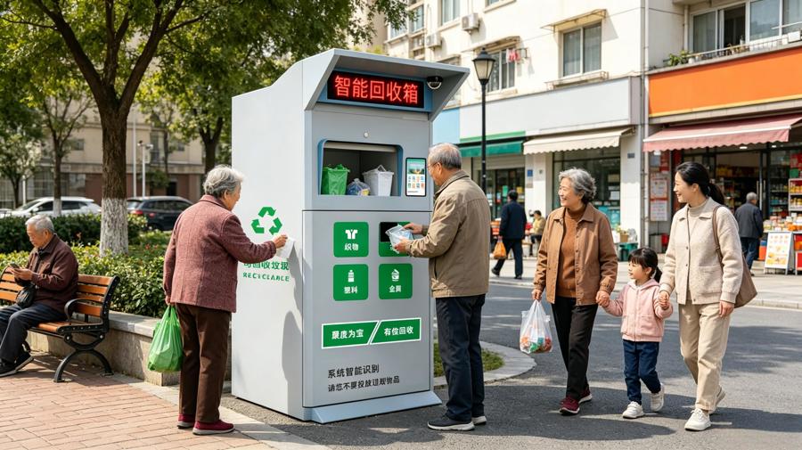 青蓝回收智能回收箱：社区共建焕新颜 绿色家园共守护