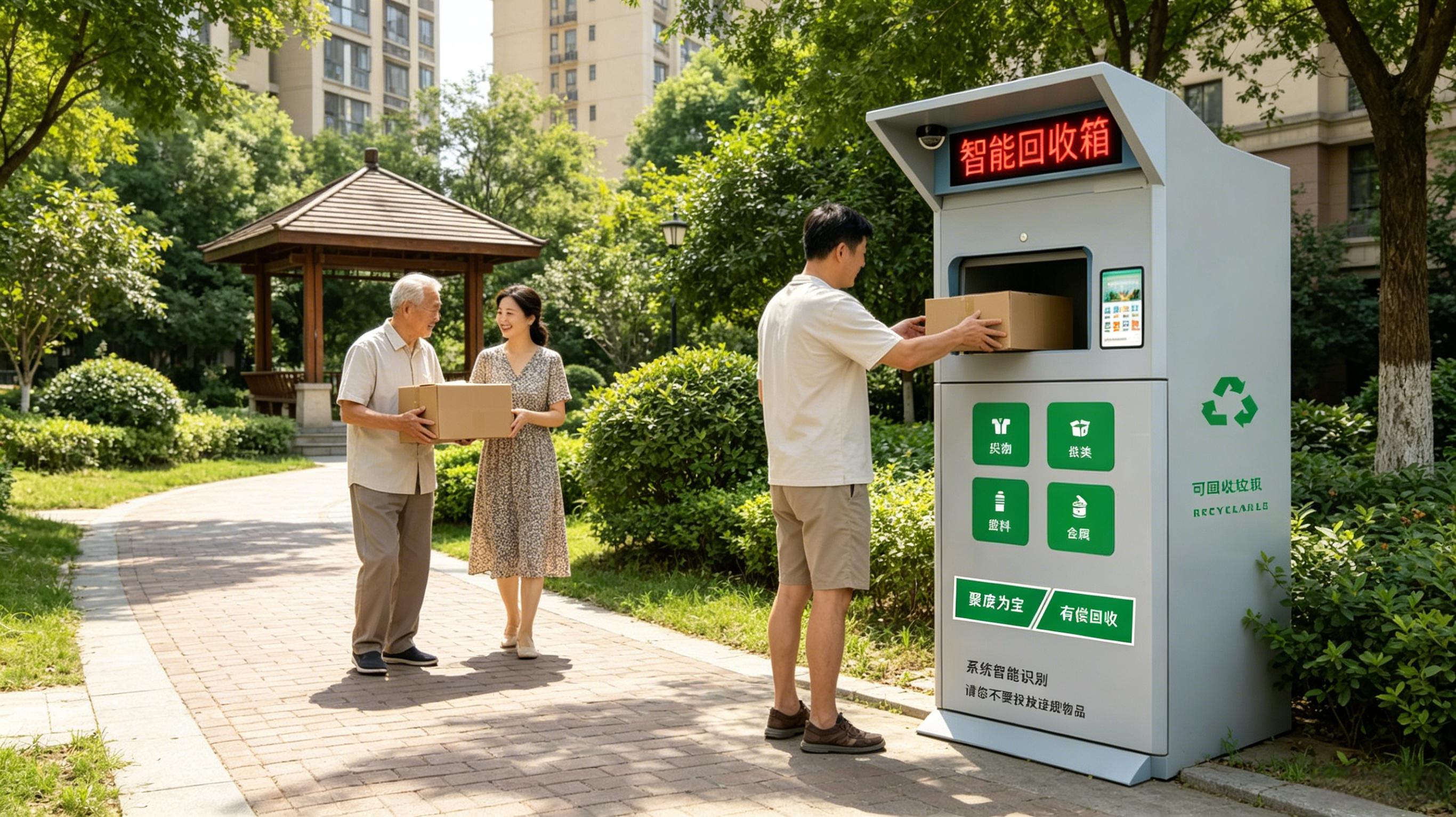 青蓝回收智能箱自助换零花钱