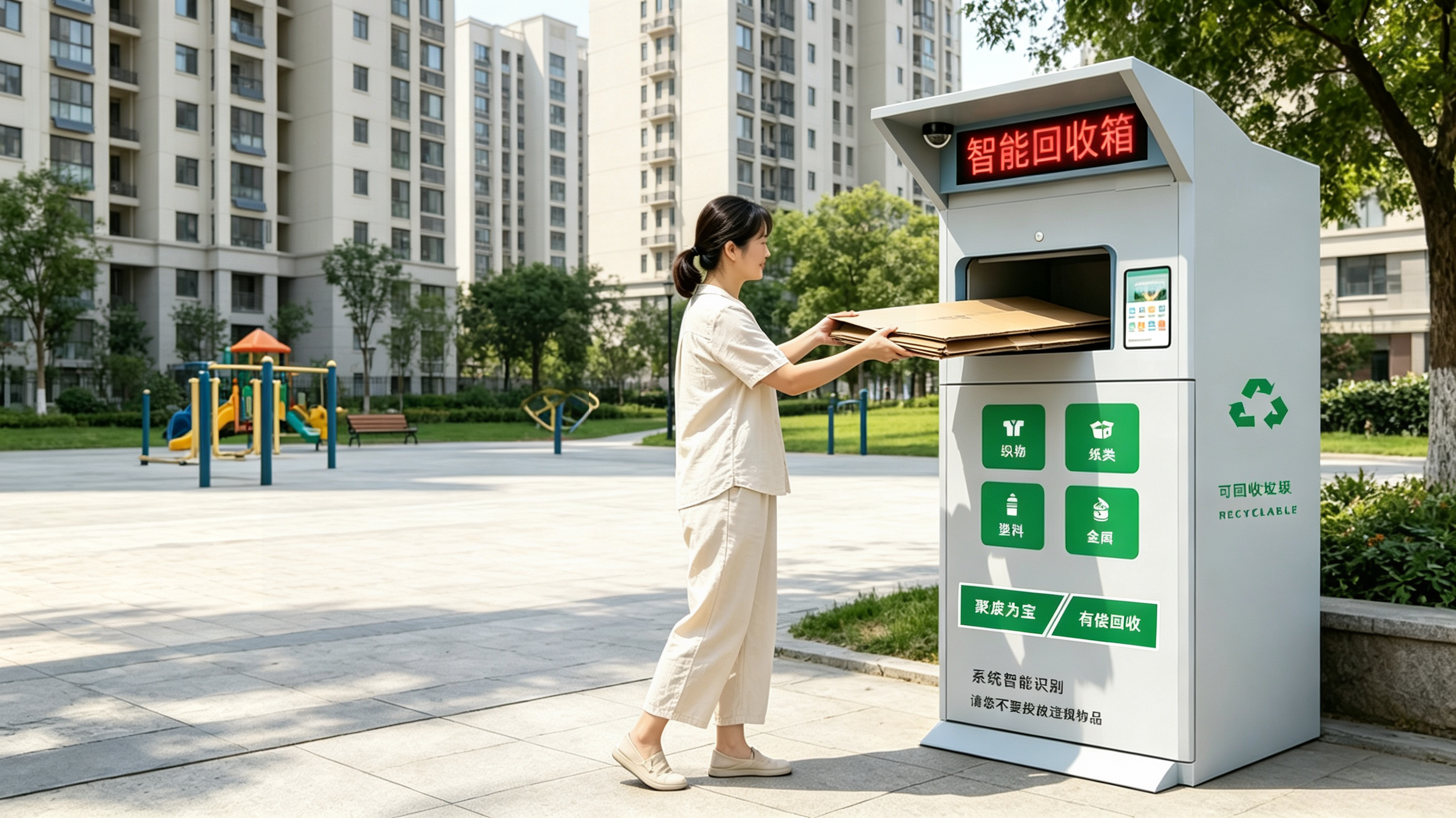 楼下智能废品回收站上线---青蓝回收